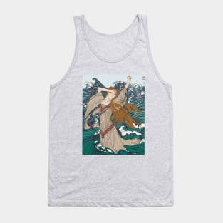 Pre-Raphaelite girl 3 (Green) Tank Top